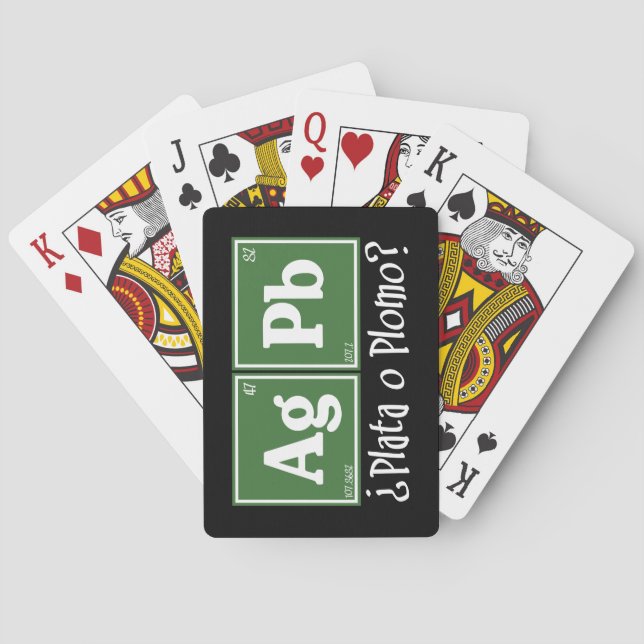 Plata o plomo poker cards (Back)