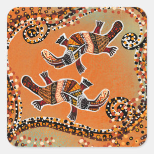 PLATAPUS ART SQUARE STICKER