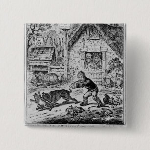 Plate 1, from 'The Life of William Cobbett' Pinback Button