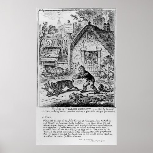 Plate 1 from The Life of William Cobbett Poster