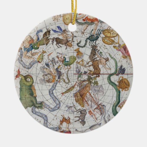 Plate 27 from Atlas Coelestis by John Flamsteed Ceramic Ornament
