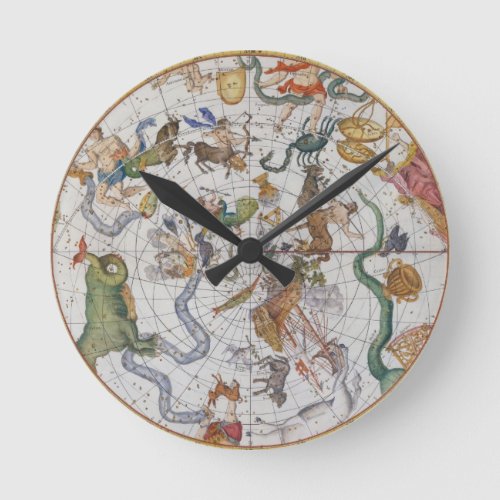 Plate 27 from Atlas Coelestis by John Flamsteed Round Clock