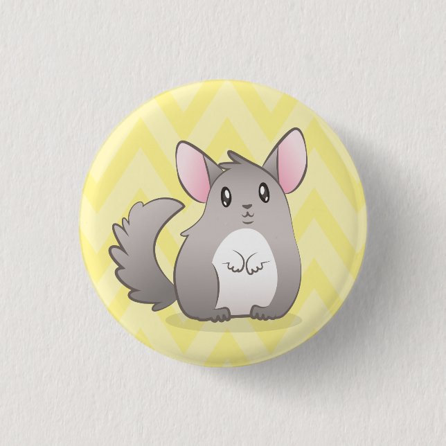 Plate 3,2cm Yellow Chinchilla Button (Front)
