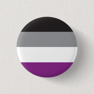 Plate Asexual Flag - Love is Love Button