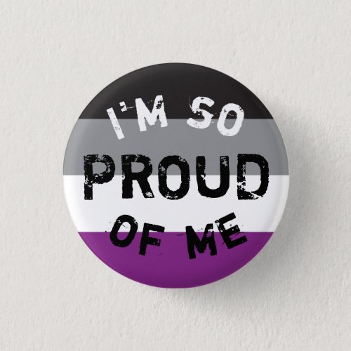 Plate Asexual Flag Under Proud _ Love is Love Button