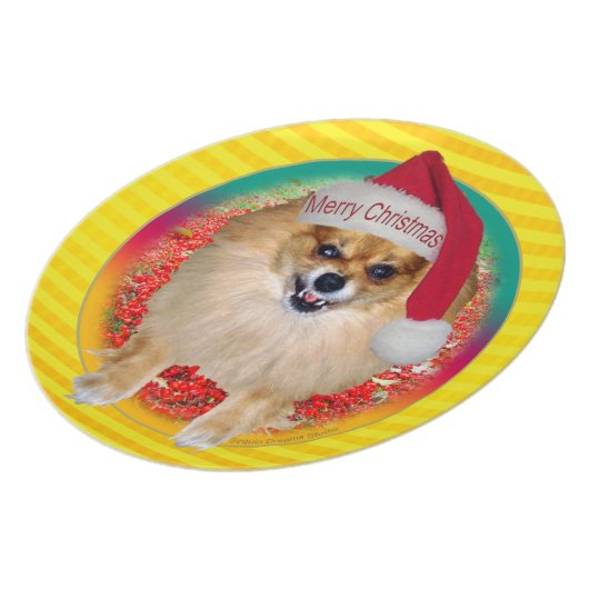 Plate | Bad Santa Pomeranian Yellow (Left Side)