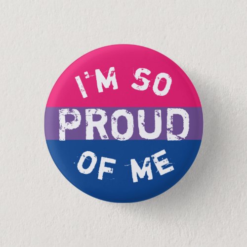 Plate Bisexual Flag Under Proud _ Love is Love Button