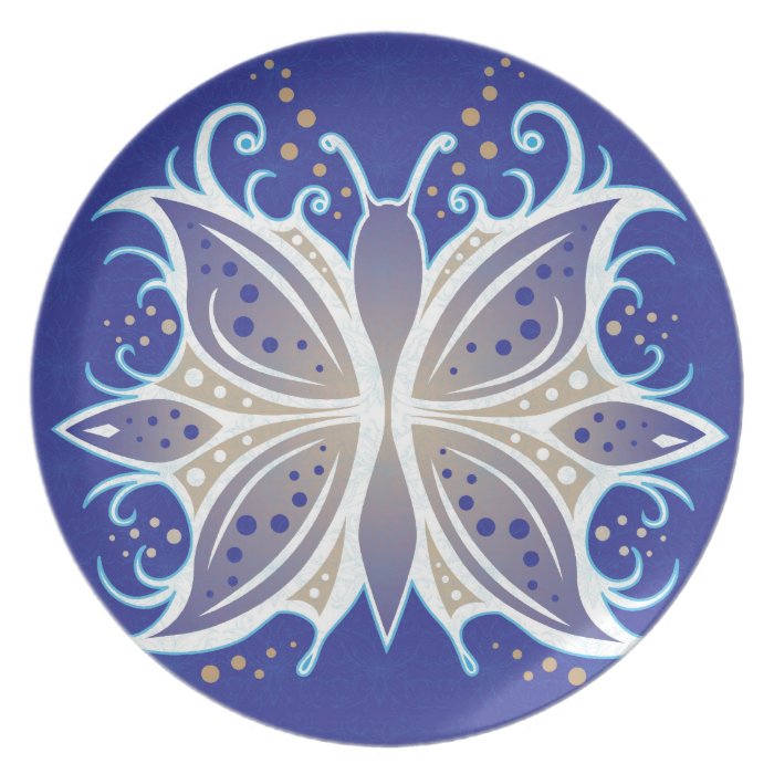 Plate Butterfly Abstract