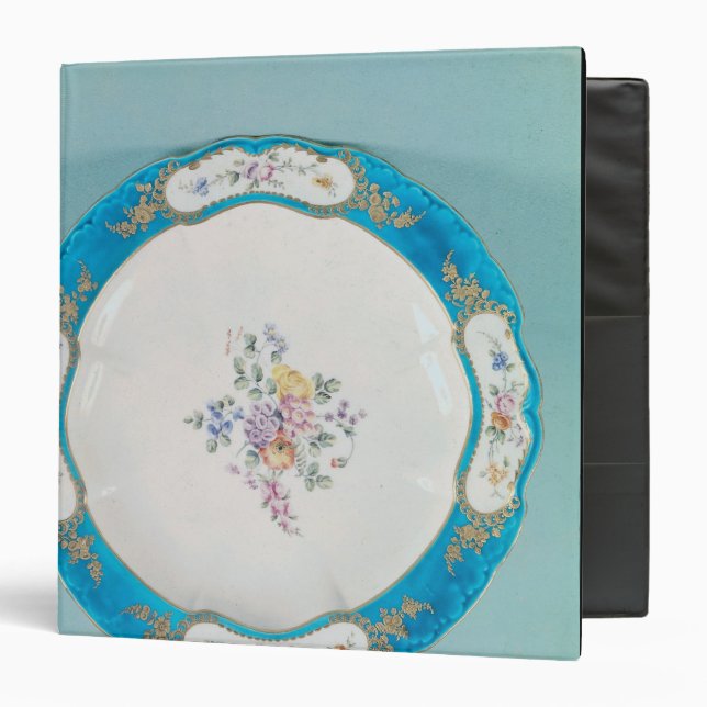 Plate decorated with a floral pattern, Sevres 3 Ring Binder (Front/Inside)