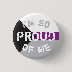 Plate Demisexual Flag Under Proud - Love is Love Button
