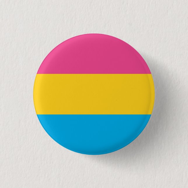 Plate Flag Pansexual - Love is Love Button (Front)