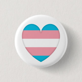 Plate Flag Transsexual Heart - Love is Love Button