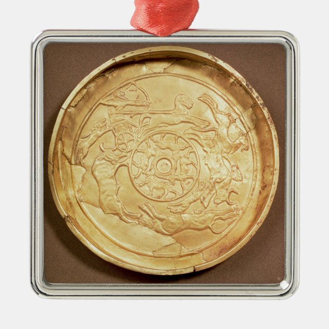 Plate (gold) metal ornament (Front)