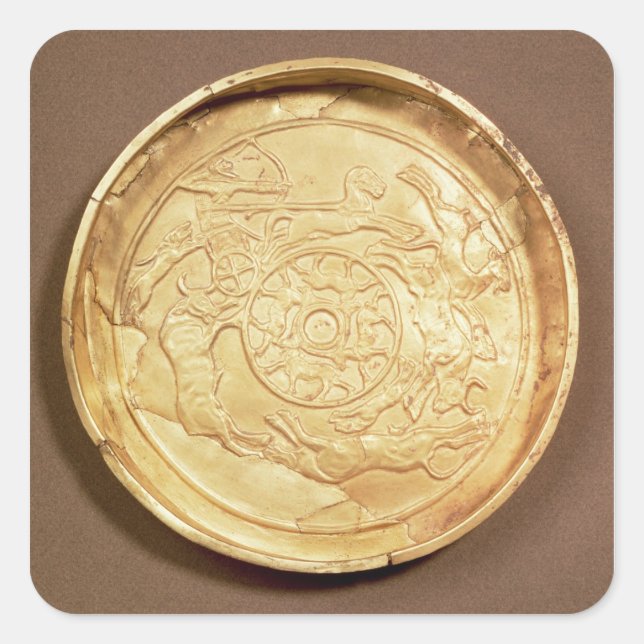 Plate (gold) square sticker (Front)