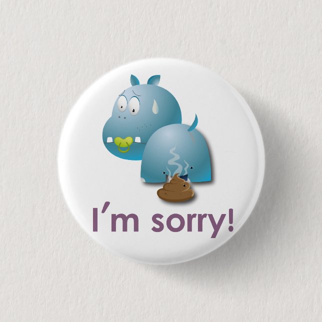 Plate hippopotamus button (Front)