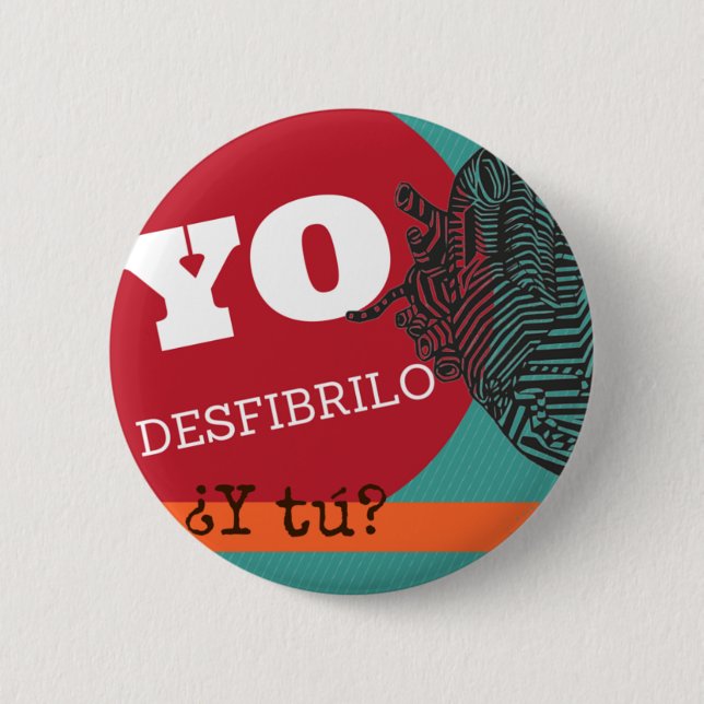 Plate “I desfibrilo, and you? “ Button (Front)