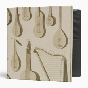 Plate III: Ancient and modern stringed and plucked 3 Ring Binder