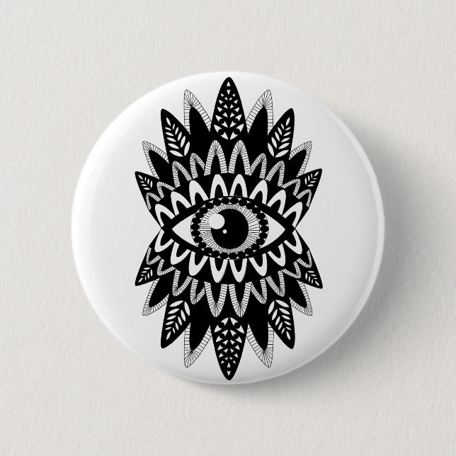Plate Indian eye Pinback Button (Front)