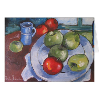 Plate, jug and fruit cards