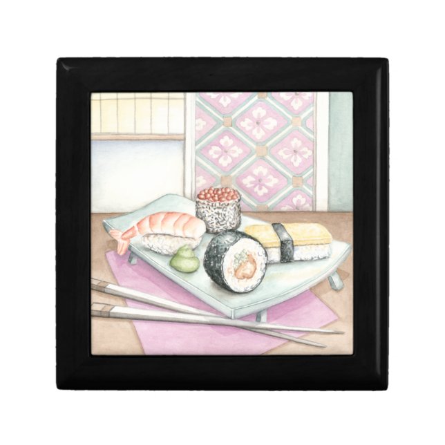 Plate of Assorted Sushi with Chopsticks Gift Box (Front)