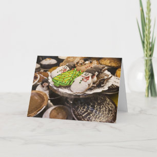 Plate of Fresh Christmas Cookies Holiday Card