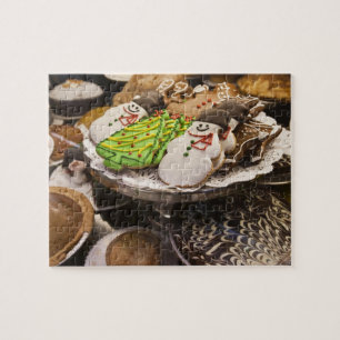 Plate of Fresh Christmas Cookies Jigsaw Puzzle