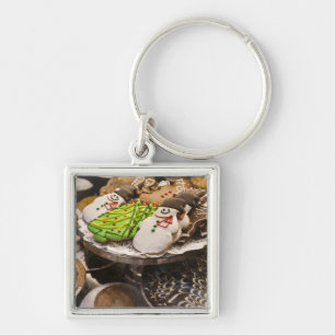Plate of Fresh Christmas Cookies Keychain