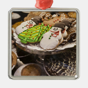Plate of Fresh Christmas Cookies Metal Ornament