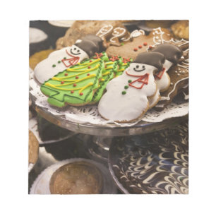 Plate of Fresh Christmas Cookies Notepad