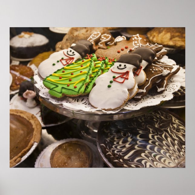 Plate of Fresh Christmas Cookies Poster (Front)