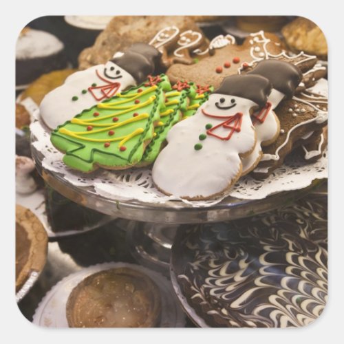Plate of Fresh Christmas Cookies Square Sticker