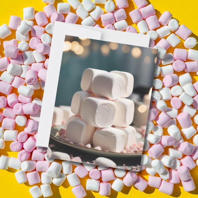 Plate of marshmallows postcard (Creator Uploaded)