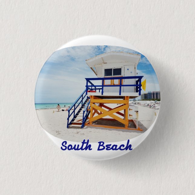 Plate of Miami South Beach Patrol Pinback Button (Front)