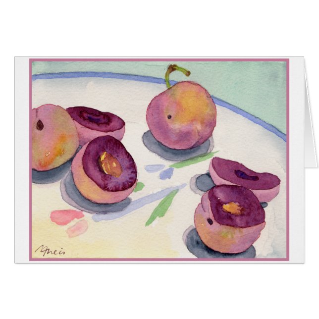 Plate of Plums Cards (Front Horizontal)