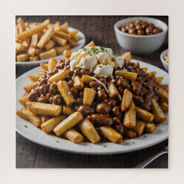 Plate of Poutine Jigsaw Puzzle (Vertical)