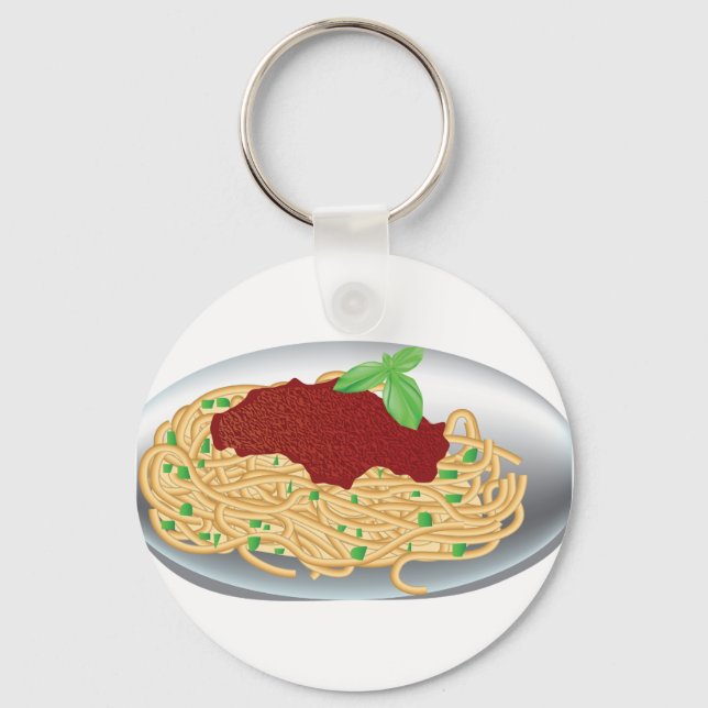 Plate Of Spaghetti Keychain (Front)