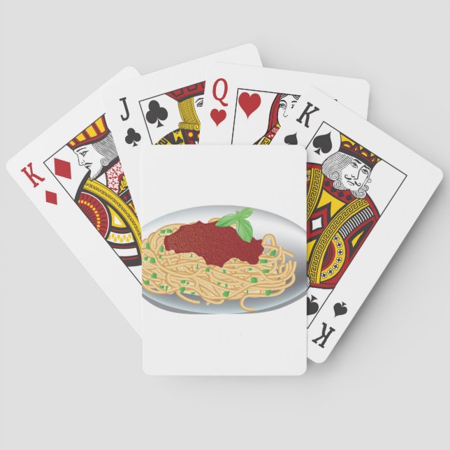 Plate Of Spaghetti Playing Cards (Back)