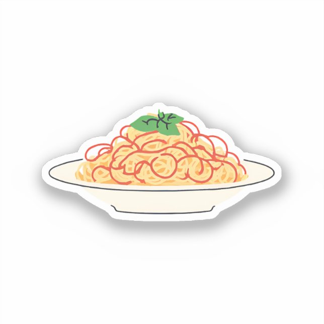 Plate of Spaghetti Sticker (Front)