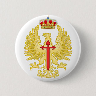 Plate pin. Emblem Spanish Ground forces Pinback Button
