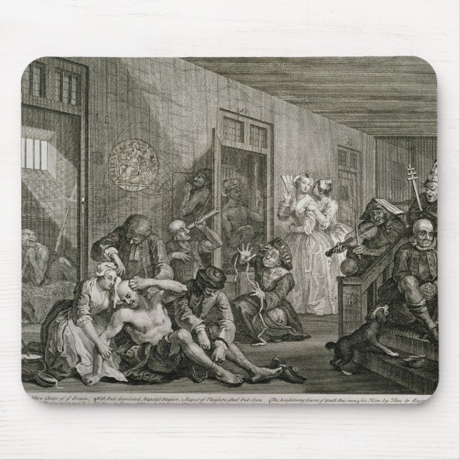 Plate VIII from A Rake's Progress, 1735 Mouse Pad (Front)
