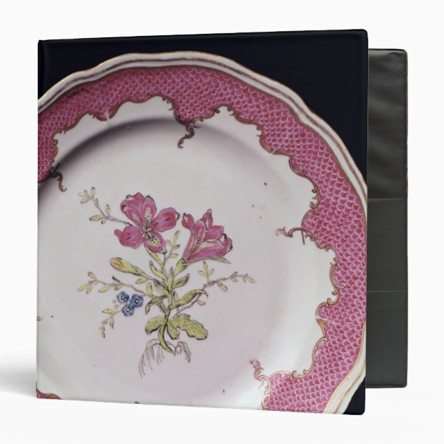 Plate with botanical design 3 ring binder (Front/Inside)