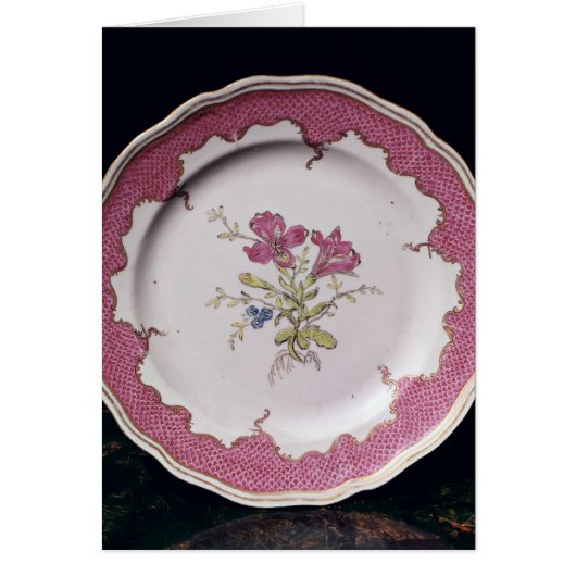 Plate with botanical design cards (Front)
