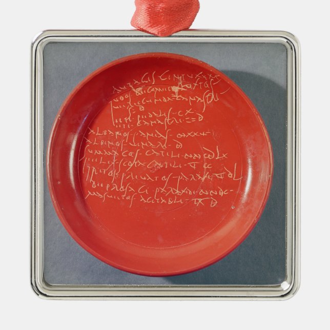 Plate with Celtic text, 1st-2nd century Metal Ornament (Front)