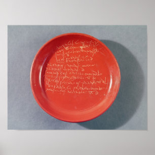 Plate with Celtic text, 1st-2nd century Poster