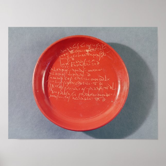 Plate with Celtic text, 1st-2nd century Poster (Front)