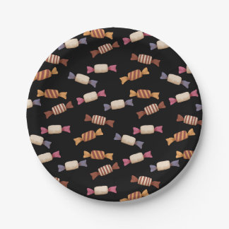 Plate with Halloween candy design