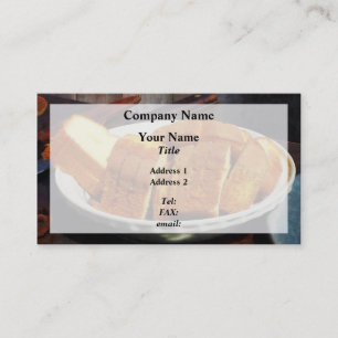 Plate With Sliced Bread and Knives Business Card