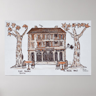 plateaux, Paoli Square, Rousse Island, Corsica Poster