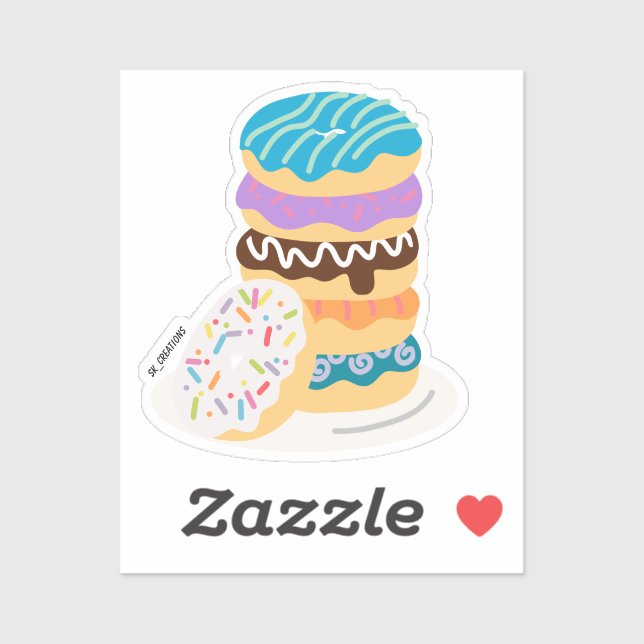 Plated Donut Stack Sticker (Sheet)