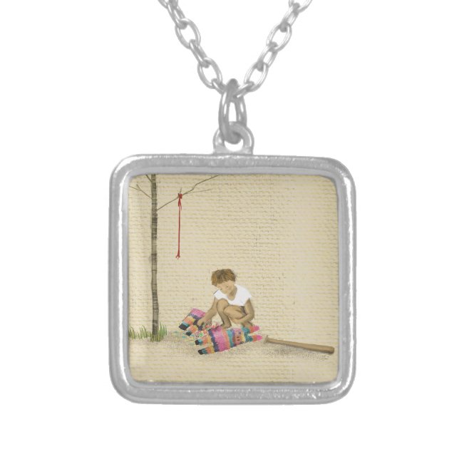 plated necklace- "sorry" silver plated necklace (Front)